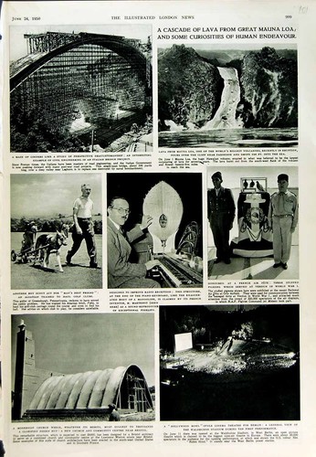 Old vintage print 1950 lava - old,